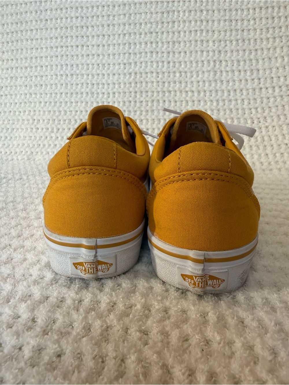 Vans Ward Mustard Yellow White Low Top Sneakers Women’s Size 8 - Picture 4 of 6